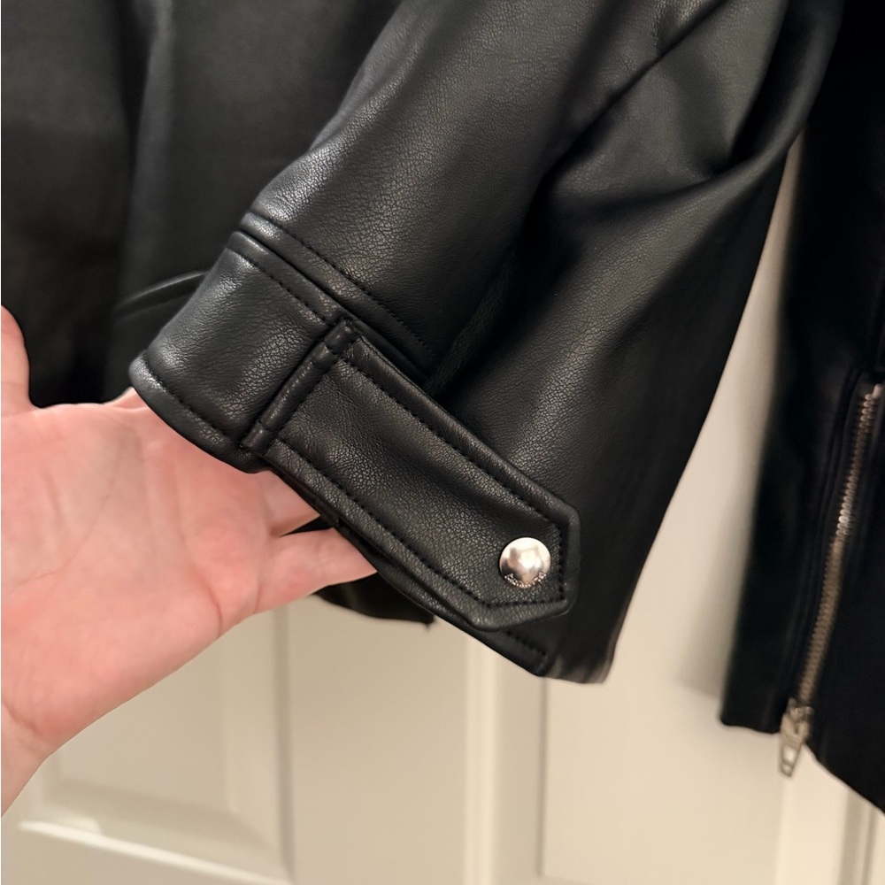 FREE SHIPPING Blank NYC Charcoal Leather Jacket - Picture 8 of 13